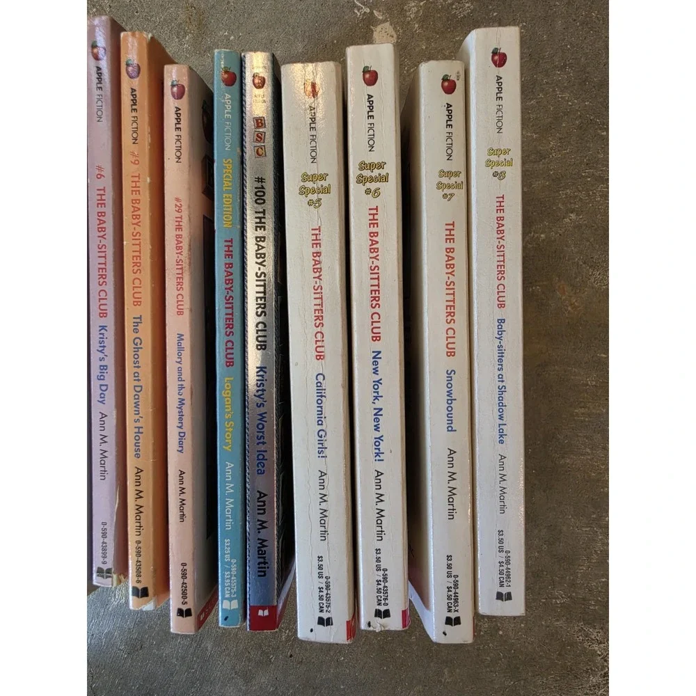 The Babysitters Club Lot Of 13 Books #1, 3, 4, 6, 9, 29, 100 Special #5-8, Logan